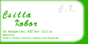 csilla kobor business card